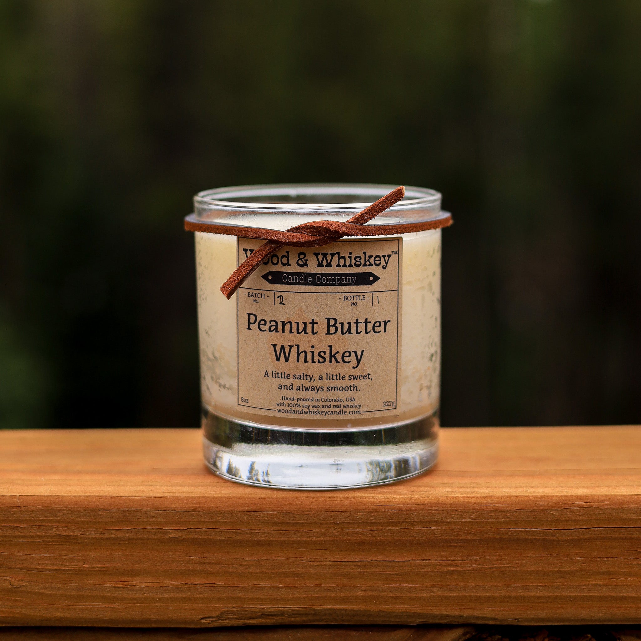 Peanut Butter Whiskey | 8 oz Whiskey Infused Cocktail Glass Candle