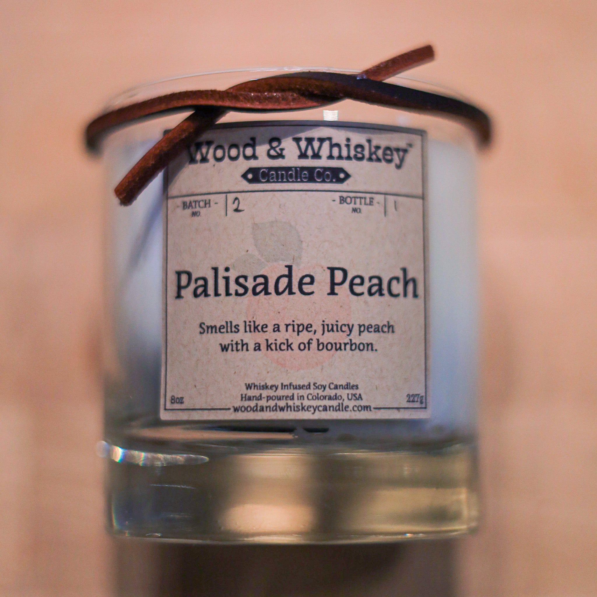 Peach whiskey candle - Crown Peach Bottle - soy wax - DECONSTRUCTED CA –  Deconstructed Candles